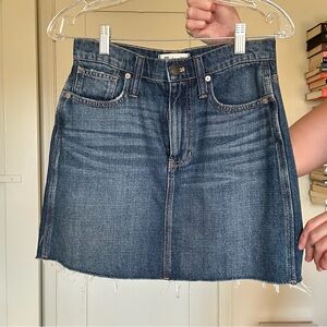 Madewell Blue Denim Mini Skirt